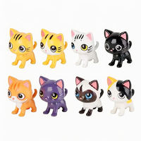 Jouet en plastique mignon chat, boîte mystère, capsule surprise avec anneau à suspendre, jouets de jeu d'imitation pour animaux de compagnie, kit de mini-poupées pour enfants