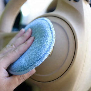 Microfiber lembut kecerahan tinggi spons pembersih mobil multi-guna aplikator lilin dengan bantalan busa tas poles mobil Termasuk - Product Image 3