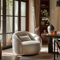 Fauteuil de détente moderne de luxe en cuir PU à hauteur réglable pour appartement, villa, maison, salon, chambre, hôtel, usage extérieur