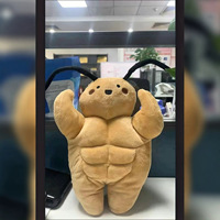 Peluche Blague Blagueuse en Forme de Cafard Amusant, Animal en Peluche Super Doux avec Muscles, Anti-Stress, Cadeau Créatif pour Enfants et Unisexe, Vente en Gros