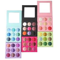 Palette de fards à paupières 9 couleurs vert vintage sous tons chauds avec paillettes, logo personnalisé, couleurs mates, marque privée