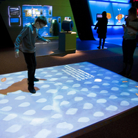 Système de projection interactive au sol de version basique pour jeux 3D pour enfants en utilisant l'ordinateur et le projecteur