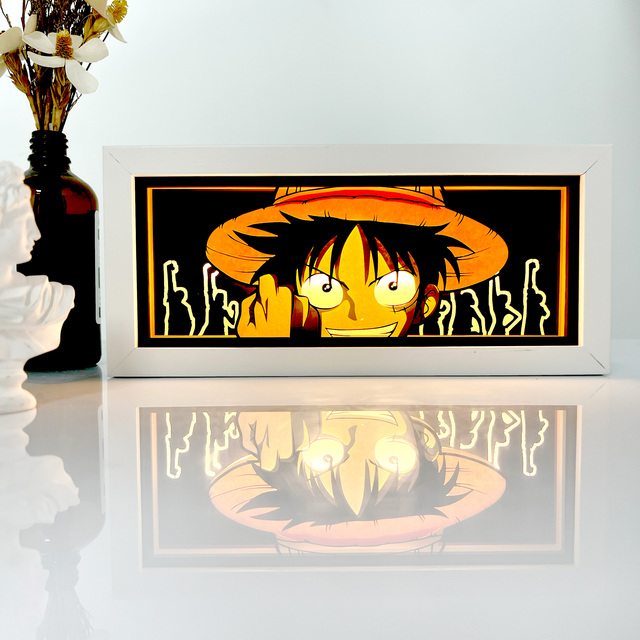 3D Paper Carving Night Light Shadow Box Paper Sculptures Frame Table Lamps Decorative Mood Light Desktop Lamp