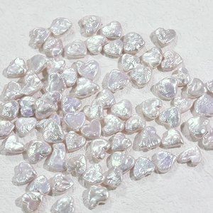 Zhuji Wholesale Natural Heart Shaped Freshwater Pearls Thick/<strong>Fat</strong> White/<strong>Pink</strong>/Purple Good Luster Clean Surface Loose Pearls - Product Image 2