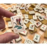   Mini boîte en acrylique pour présentation, 1ère génération, boîte mystère Celebrations, tuiles de Mahjong modernes avec design poker, édition Halloween