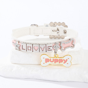 Luxuriöser Weicher PU-Lederhalsband mit Schleifen, Verstellbar für Kleine Hunde & Katzen - Modisches Design - Product Image 4