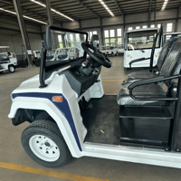 Véhicule utilitaire 72V, voiture de patrouille électrique 4 places pour la sécurité communautaire, les centres de villégiature, les campus, les hôtels et les visites touristiques