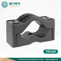 T51/69 Taquet de câble en trèfle Nylon à trois conducteurs pince de serrage attache PA66 support taquet de câble électrique