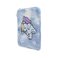Housse d'ordinateur portable brodée tie-dye, sac d'ordinateur personnalisé à broder soi-même, toucher doux et pelucheux avec doublure en velours