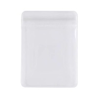 Emballage personnalisé de sécurité plat pour petits bijoux, emballage givré transparent en EVA de 0,5 mm d'épaisseur avec fermeture éclair, logos, mini boucles d'oreilles, cosmétiques, fermeture éclair