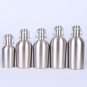 Growler à bière en acier inoxydable 2L - Bouteille isotherme à double paroi personnalisée 64oz pour un stockage parfait des boissons - Product Image 3