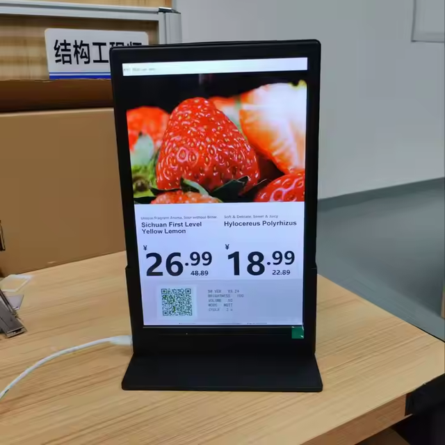 Lcd Advertising Price Tag 10.1 inch Digital Price Label Desktop Stand Electronic Shelf Labels with Charging Battery