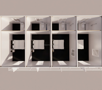 Maison préfabriquée modulaire mobile en conteneur plat avec un design moderne pour un usage en appartement et en bureau