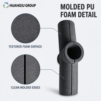 Pièces en mousse de polyuréthane moulées sur mesure OEM, multicolores, fabriquées par technologie de moulage de mousse PU, pour la protection des raccords de tuyaux