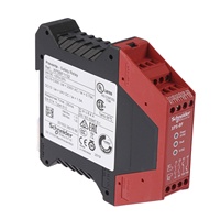 Relay Keamanan Daya Tinggi Solid State Kontrol Dua Tangan Schneider XPSBF1132 24V DC Cat.4 PL E