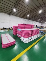 Tapis de gymnastique gonflable pour l'entraînement, épaisseur 4/8 pouces, pistes de gymnastique pour la maison