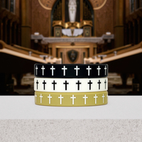 Bracelet en Silicone à Motif Croix Croyance Religieuse pour Événements de Prière et Fêtes, Personnalisable avec Logo