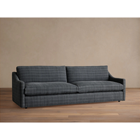 Canapé modulaire de luxe pour salon, simplicité moderne, accoudoirs inclinés, coussins généreux, cadre en bois stratifié