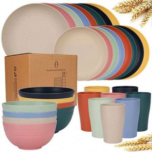 Juego de Cubiertos Temu de Paja de Trigo con Cubo de Almacenamiento Abierto, Sostenible, 16 Piezas, para 4 Personas, Set de Regalo - Product Image 3