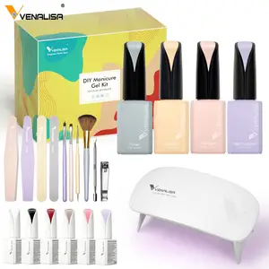 VENALISA – Kit de vernis à ongles en Gel pour Salon de manucure, Kit de vernis à ongles en émail professionnel avec lampe à ongles, ensemble cadeau pour les nouveaux apprenants