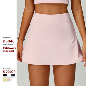 <span class=keywords><strong>Jupe</strong></span> de tennis de course pour femmes de haute qualité personnalisée respirante a-ligne minijupe taille haute séchage rapide avant Logo sport Yoga - Product Image 3