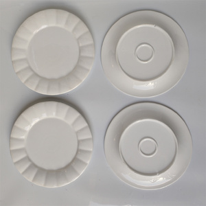 Ensembles d'assiettes à dîner en porcelaine blanche de haute qualité originaux d'usine Design plat <span class=keywords><strong>moderne</strong></span> pour mariages et fêtes - Product Image 6