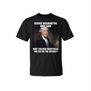 Camiseta con diseño de cita histórica de George Washington, unisex, para adultos, manga corta, cuello redondo, impresión digital - Product Image 2