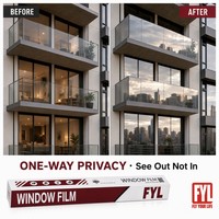 Film intelligent réfléchissant pour plaque d'immatriculation, film miroir premium pour vitres de bâtiment, 2 mil, IRR70%+ UV99%, film miroir unidirectionnel, isolation thermique automobile