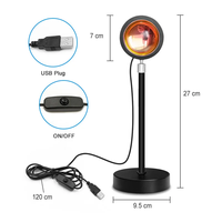 2023 Nuevo diseño moderno Proyector de puesta de sol Lámpara RGB LED Luz de proyección de puesta de sol en blanco Azul Rojo Alta calidad a precio barato