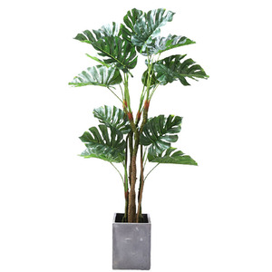 Plante artificielle <span class=keywords><strong>Monstera</strong></span> verte en plastique, arbres et plantes artificielles à grande feuille, 9 cm, vente en gros - Product Image 3