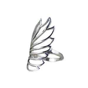 แหวนเงินสเตอร์ลิง S925สำหรับผู้หญิงดีไซน์ใบไม้และใบไม้เครื่องประดับนิ้วชี้ส่วนบุคคล - Product Image 4