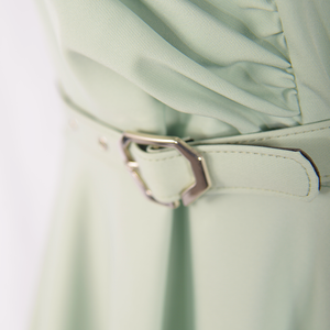 Nouvelle Robe Midi Élégante pour Femme, Col Revers, Col en V, Manches Courtes, Style Chemise, Printemps Automne, Coupe Trapèze <span class=keywords><strong>D</strong></span>écontractée pour le Bureau - Product Image 5