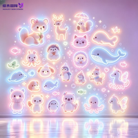 Lampe murale LED néon USB décorative, mignonne et romantique, pour fêtes d'anniversaire, décoration d'ambiance pour la chambre familiale et les zones de jeux