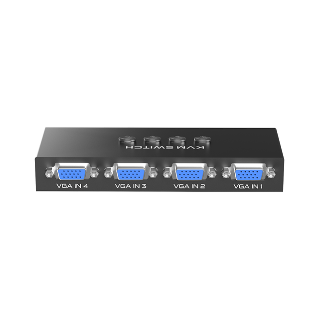 FJGEAR FJ-VK401 4 Port VGA KVM Switch 4 in 1 Out Support 1920*1080 Resolution USB 2.0 Version VGA KVM Switch