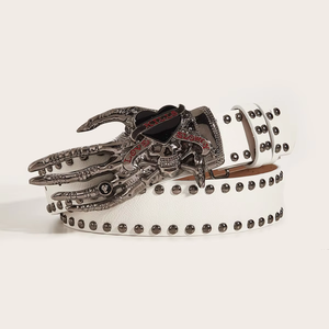 Sabuk Kulit PU Gaya Punk Fashion Grosir Pabrik - Product Image 3