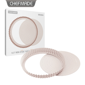 CHEFMADE WK9884 Bakeware in acciaio al carbonio perforato fondo rimovibile 9.5 "padella antiaderente per <span class=keywords><strong>crostata</strong></span> con fori - Product Image 6