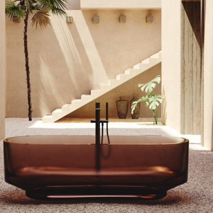 Baignoire autoportante pour adultes <span class=keywords><strong>de</strong></span> 1700 mm, colorée, en résine composite transparente, baignoire en acrylique transparente - Product Image 2