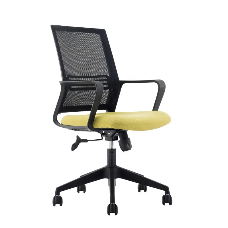 Sedie da ufficio in rete mobili confortevoli con sedia da ufficio ergonomica con cuscino lombare in Pu