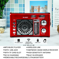 Waxiba – Radio de table Fm / Am / Sw Portable XB-862BT, stéréo pleine bande avec torche