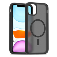 Étui de téléphone portable translucide de luxe avec anneau magnétique sensation de peau pour iPhone 11 étui couverture de téléphone personnalisée