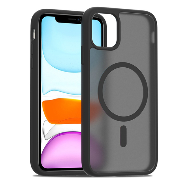 Luxury Translucent Mobile Phone Case with Magnetic Ring Skin Feeling for iPhone 11 Case Custom Phone Cover