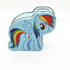<span class=keywords><strong>Tirelire</strong></span> en métal rectangulaire en forme de <span class=keywords><strong>cheval</strong></span> pour enfant avec graphisme personnalisé - Product Image 3