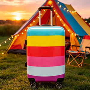 Valises rigides en PC à roulettes, ensemble de 2 pièces, motif arc-en-ciel, approvisionnement en gros, auditées BSCI, vente directe usine - Product Image 2
