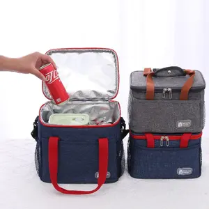 حقائب التخزين والسفر المبردة للغداء حقيبة بنتو المحمولة باليد من ورق الألومنيوم حزم الثلج السميك