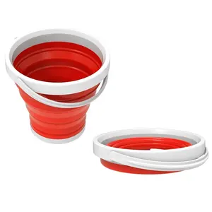 3L/5L/10L Water Bucket Portable Collapsible Silicone Camping Hiking Washing Basin Water/Ice Bucket