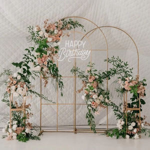 Arco de Boda Dorado LANJO de 1.5m, 1.8m y 2m, Soporte para Fondo de Boda, Arco de Hierro Elegante, Simple y Fácil de Montar - Product Image 6
