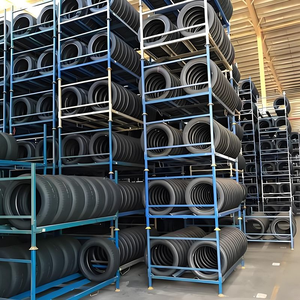 מתקן צמיגים איכותי ממתכת כבדה, צינורות מרובעים, ניתן להתאמה אישית, ציפוי אבקה, עמיד בפני חלודה, מתכוונן - Product Image 3