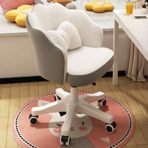 Кресло для макияжа Zxm: роскошное, для девичьей спальни, табурет для туалетного столика, домашнее, в стиле «красный инстаграм», с простой спинкой, в форме лепестка, для маникюра - Product Image 4