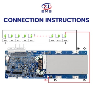 XJ BMS 7S 8S 13S 14S 15S 16S 100A 48V Pin lithium ion thông minh BT RS485 RS232 có thể nhà tái tạo năng lượng mặt trời lưu trữ biến tần - Product Image 4