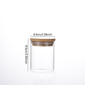 12 cái thân thiện với môi Tính năng Borosilicate kín rõ ràng Glass lưu trữ Jar Bộ - Product Image 6